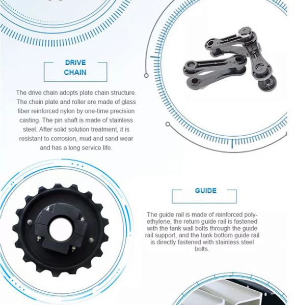 Chain scraper system for collecting bottom sediment and floating substances